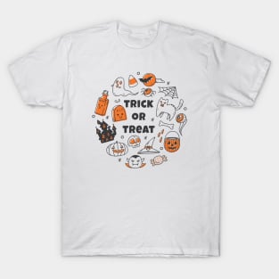 Cute Halloween Doodle Art T-Shirt